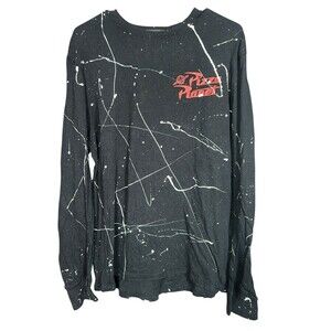 Disney Toy Story‎ Junk Food Pizza Planet Black Long Sleeve Shirt sz Large